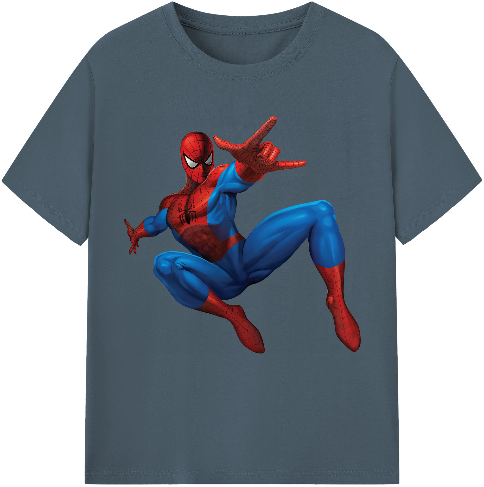 （画像用） Spider Man スパイダーマン 綿100％半袖Tシャツ（フロントプリント）